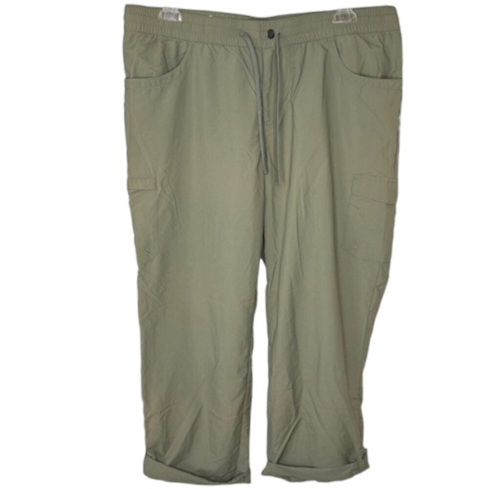 Columbia Woodland Hills Roll-Up Cargo Capris Style XL3507 - Spring Green - XL
